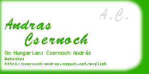 andras csernoch business card