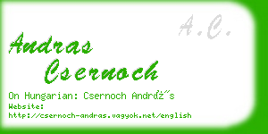 andras csernoch business card
